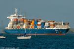 ID 8050 ANGELES (2010/32901grt/IMO 9399791. Renamed ANL KURANGO) rounds North Head, inbound to Auckland for her second call at the City of Sails.